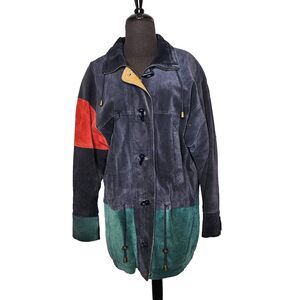 Outfitters Weathervane Vtg Leather Jacket Womens S Multicolor Eclectic Utility